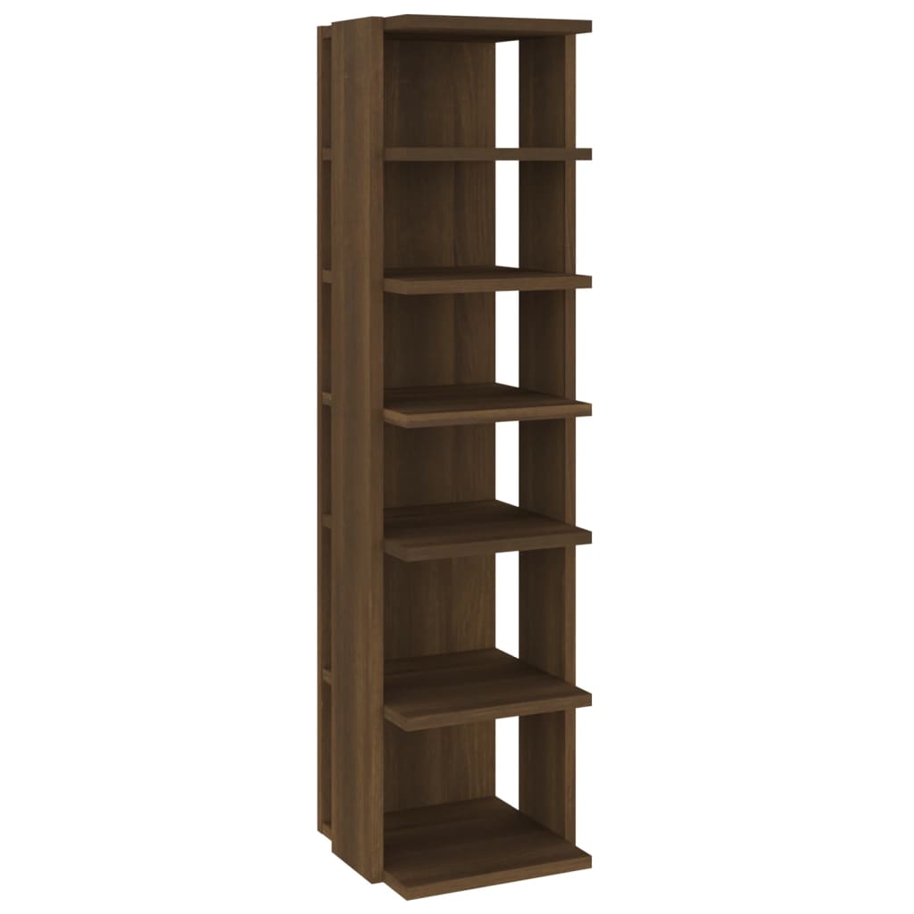 Vidaxl schoenenrek 27,5x27x102 cm bewerkt hout bruin eikenkleur