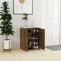 Vidaxl schoenenkast 60x35x70 cm bewerkt hout gerookt eikenkleurig