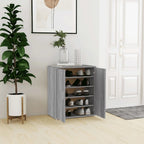 Vidaxl schoenenkast 60x35x70 cm bewerkt hout grijs sonoma eikenkleurig