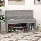 Vidaxl schoenenbank 105x30x45 cm bewerkt hout grijs sonoma eikenkleur