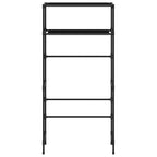 Vidaxl wasmachinerek 2-laags 69x28x143 cm ijzer zwart