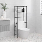 Vidaxl toiletrek 2-laags 53,5x28x143 cm ijzer zwart