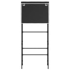 Vidaxl opbergrek voor boven wasmachine 2-laags 71x29,5x170,5 cm zwart