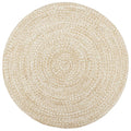Vidaxl vloerkleed handgemaakt 210 cm jute wit en bruin