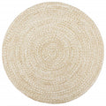 Vidaxl vloerkleed handgemaakt 240 cm jute wit en bruin