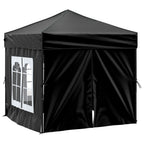 Vidaxl partytent inklapbaar met zijwanden 2x2 m zwart