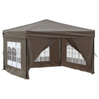 Vidaxl partytent inklapbaar met zijwanden 3x3 m taupe