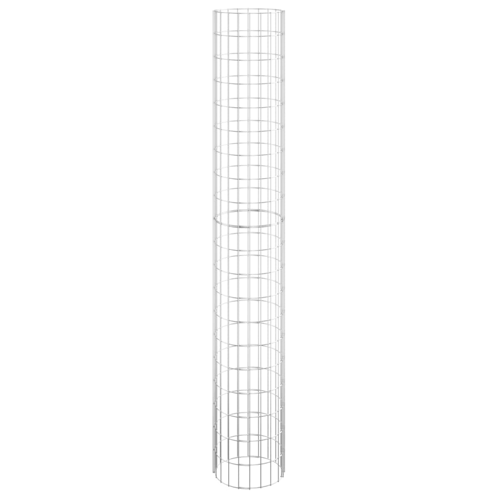 Vidaxl gabion paal rond ø30x200 cm gegalvaniseerd staal