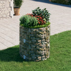 Vidaxl gabion paal rond ø100x100 cm gegalvaniseerd staal