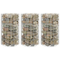 Vidaxl gabion plantenbakken 3 st rond verhoogd ø30x50 cm staal