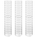 Vidaxl gabion plantenbakken 3 st rond verhoogd ø30x150 cm staal
