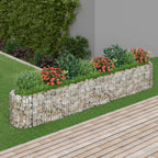 VidaXL Gabion plantenbak verhoogd 330x50x50 cm gegalvaniseerd ijzer