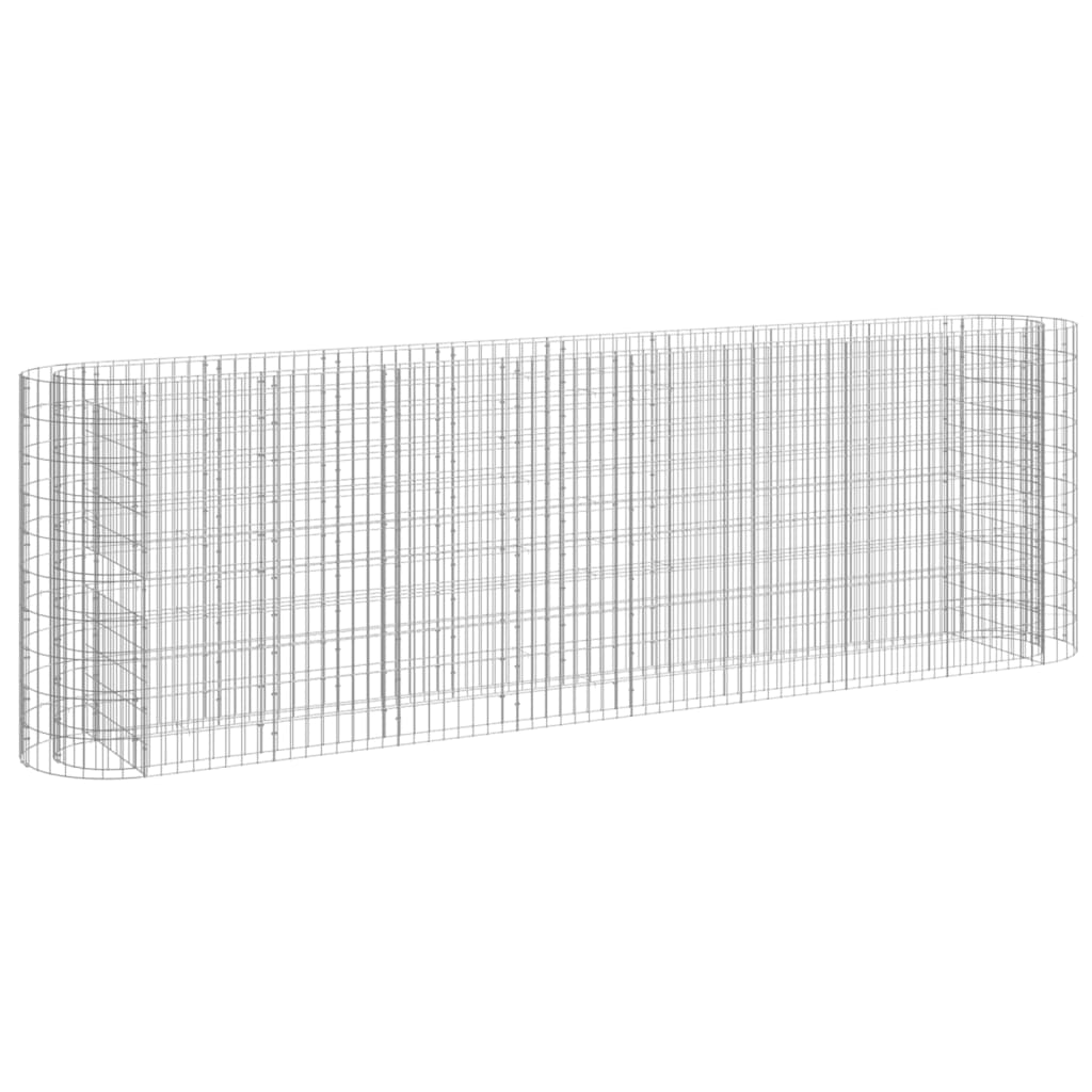 VidaXL Gabion plantenbak verhoogd 330x50x100 cm gegalvaniseerd ijzer