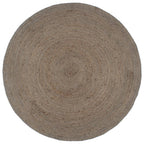 Vidaxl vloerkleed handgemaakt rond 240 cm jute grijs