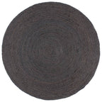 Vidaxl vloerkleed handgemaakt rond 180 cm jute donkergrijs