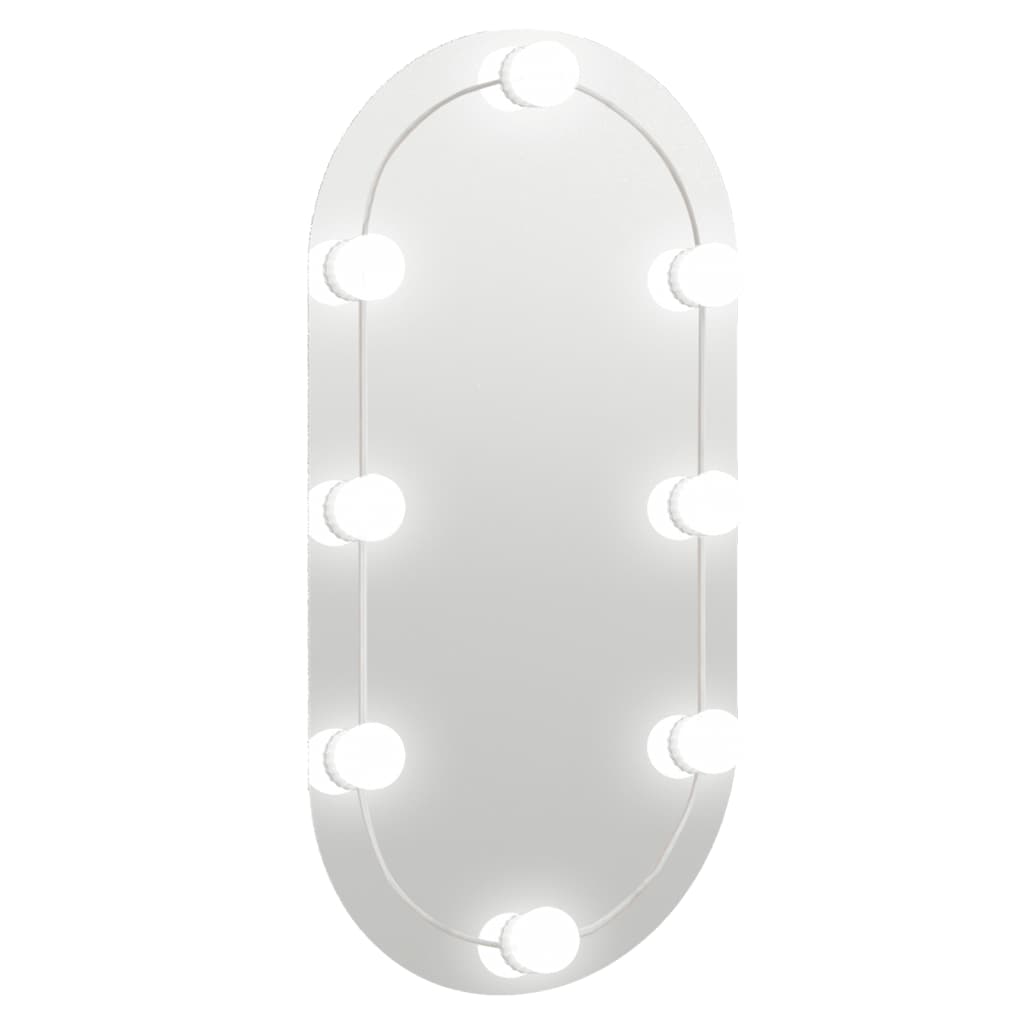 Vidaxl spiegel met led-verlichting ovaal 80x40 cm glas