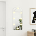 Vidaxl spiegel met led-verlichting boog 90x45 cm glas