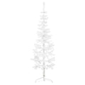 Vidaxl kunstkerstboom half met standaard smal 180 cm wit