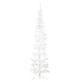 Vidaxl kunstkerstboom half met standaard smal 210 cm wit