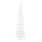 Vidaxl kunstkerstboom half met standaard smal 210 cm wit