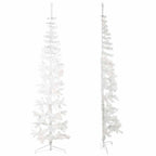 Vidaxl kunstkerstboom half met standaard smal 240 cm wit