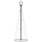 Vidaxl kegelkerstboom 108 led's 70x180 cm koudwit