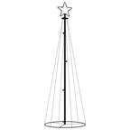Vidaxl kegelkerstboom 108 led's 70x180 cm blauw