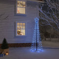 Vidaxl kegelkerstboom 108 led's 70x180 cm blauw