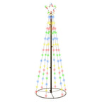 Vidaxl kegelkerstboom 108 led's 70x180 cm meerkleurig