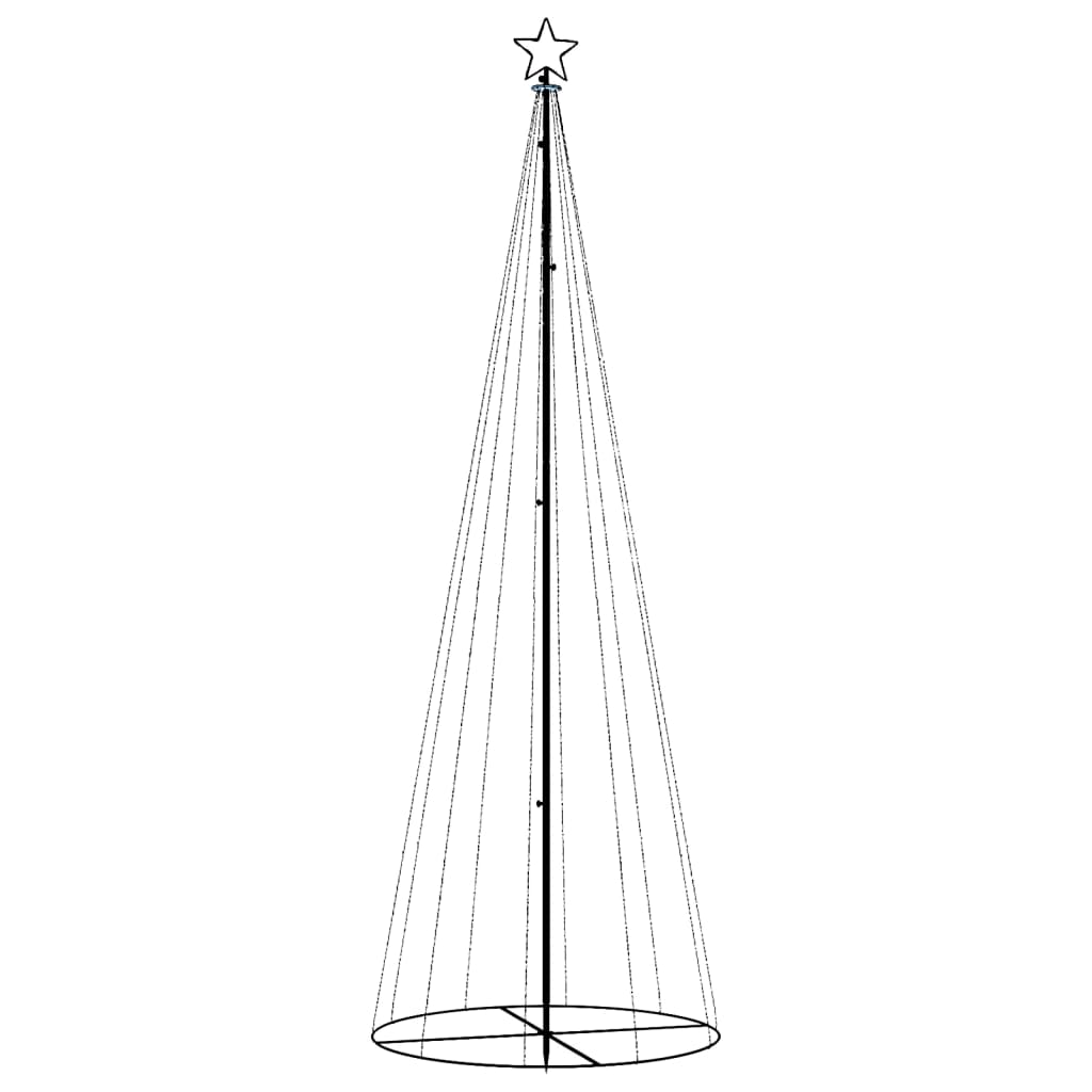 Vidaxl kegelkerstboom 310 led's 100x300 cm meerkleurig