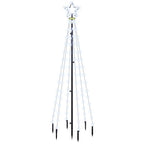 Vidaxl kerstboom met grondpin 108 led's koudwit 180 cm