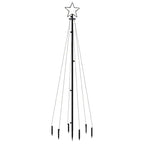 Vidaxl kerstboom met grondpin 108 led's blauw 180 cm