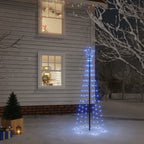 Vidaxl kerstboom met grondpin 108 led's blauw 180 cm