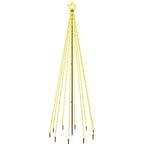 Vidaxl kerstboom met grondpin 310 led's warmwit 300 cm