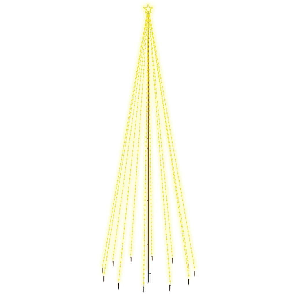 VidaXL Kerstboom met grondpin 732 LED's warmwit 500 cm