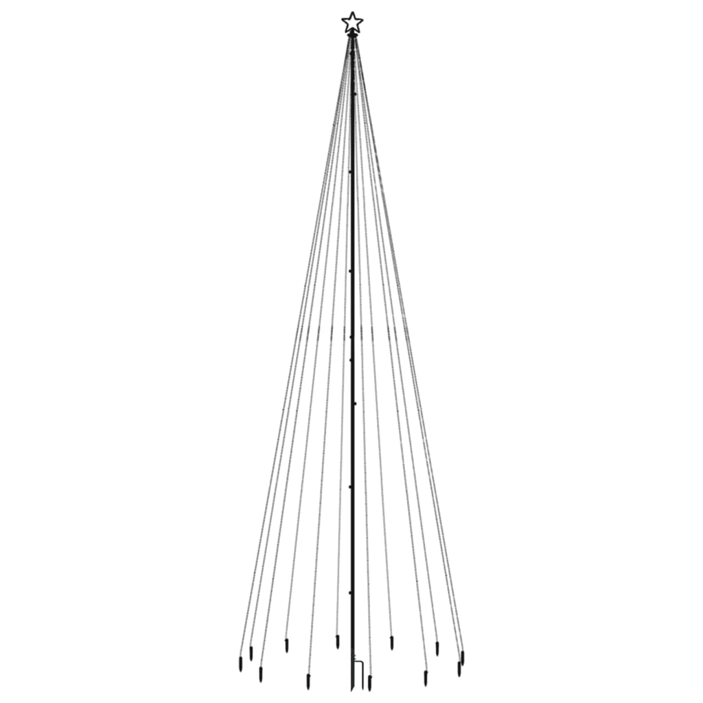 VidaXL Kerstboom met grondpin 732 LED's warmwit 500 cm