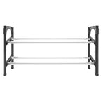 Vidaxl schoenenrek met 2 schappen verlengbaar 119x24x37 cm