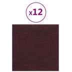 VidaXL Wandpanelen 12 st 1,08 m² 30x30 cm stof paars