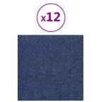 Vidaxl wandpanelen 12 st 1,08 m² 30x30 cm stof blauw