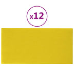 Vidaxl wandpanelen 12 st 2,16 m² 60x30 cm stof lichtgeel