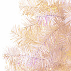 Vidaxl kunstkerstboom met iriserende uiteinden 150 cm pvc wit