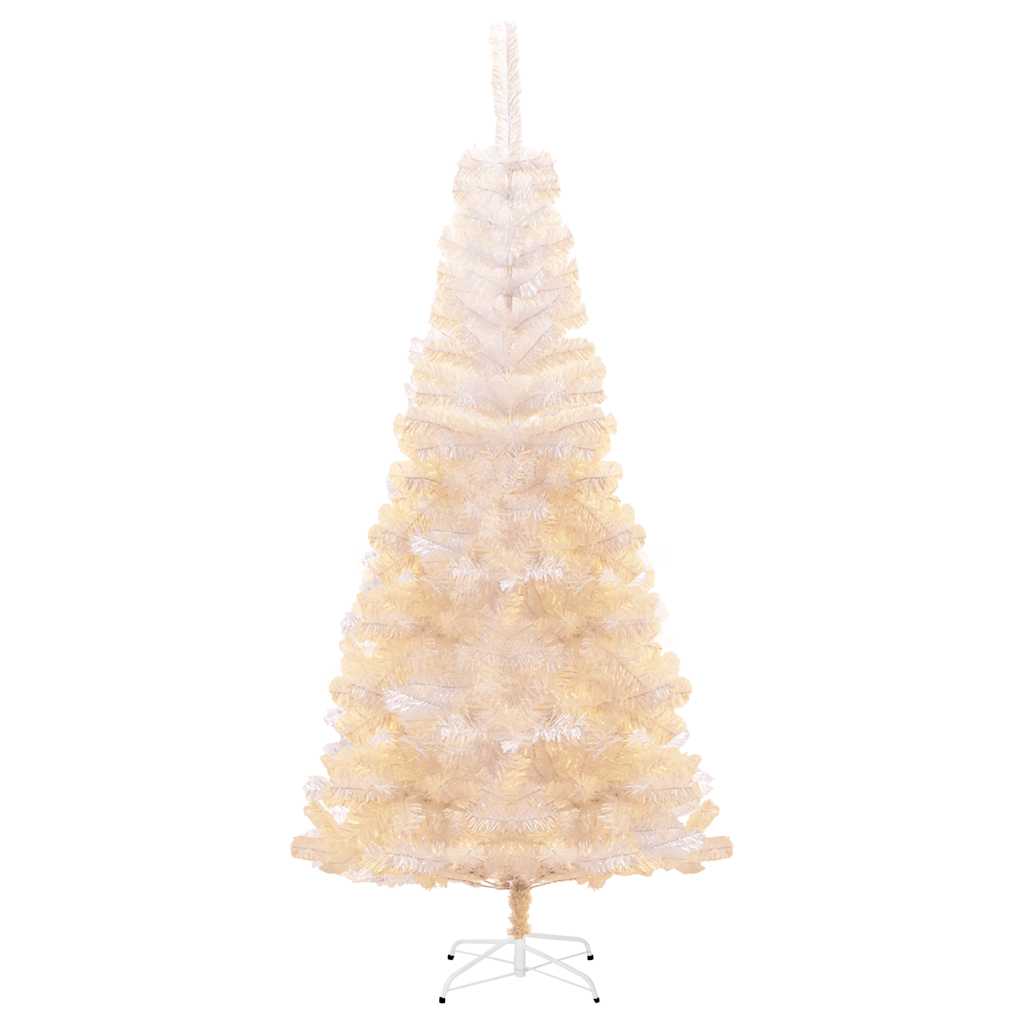 Vidaxl kunstkerstboom met iriserende uiteinden 180 cm pvc wit