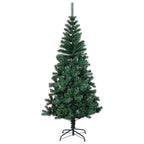 Vidaxl kunstkerstboom met iriserende uiteinden 240 cm pvc groen