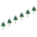 Vidaxl tuinpadkerstbomen 6 st met meerkleurige led's 45 cm pvc