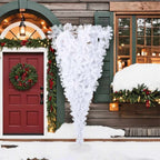 Vidaxl kunstkerstboom met standaard omgekeerd 210 cm wit