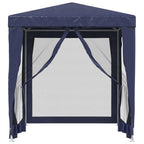 Vidaxl partytent met 4 mesh zijwanden 2x2 m hdpe blauw