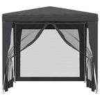 Vidaxl partytent met 4 mesh zijwanden 2,5x2,5 m hdpe antracietkleurig