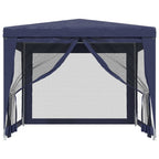 Vidaxl partytent met 4 mesh zijwanden 3x3 m hdpe blauw