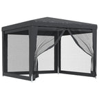 Vidaxl partytent met 4 mesh zijwanden 3x3 m hdpe antracietkleurig