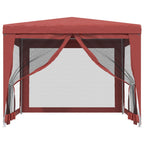 Vidaxl partytent met 4 mesh zijwanden 3x3 m hdpe rood